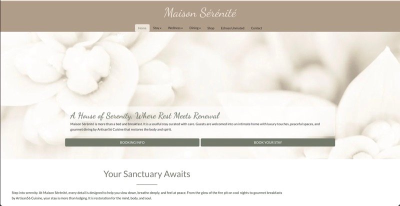 Maison Sérénité website